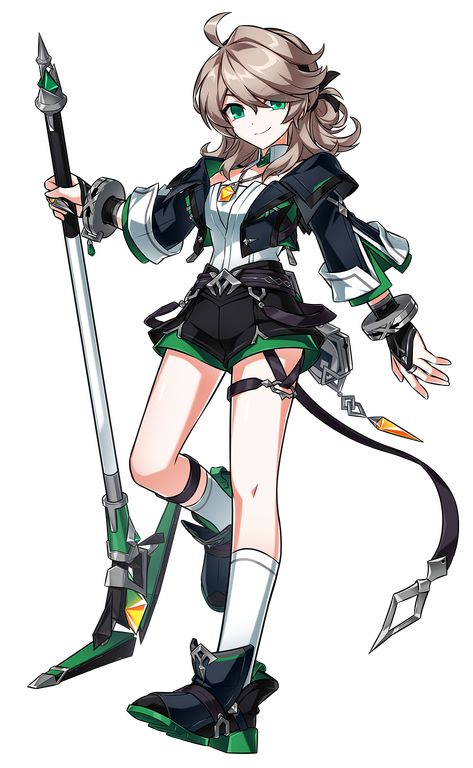 Anime Modern Outfits, Anime Futuristic Outfit, Techwear Character Design, Elsword Anime, Art Breeder, Fighter Girl, Kaiju Monsters, Elsword, Dress Design Sketches