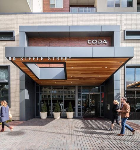 Exterior Canopy Residential Entrance, Hotel Canopy, Culture Center, Modern Entrance Door, Canopy Architecture, Building Entrance, Storefront Design, Modern Entrance, Building Signs