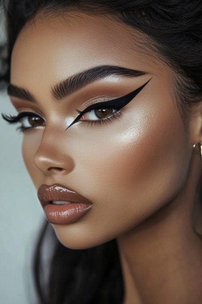 Best Eye Primer, Wing Eyeliner, Eyeliner Ideas, Eyeliner Styles, Cat Eye Makeup, Photoshoot Makeup, Instagram Tutorial, Loose Glitter, Black Wings