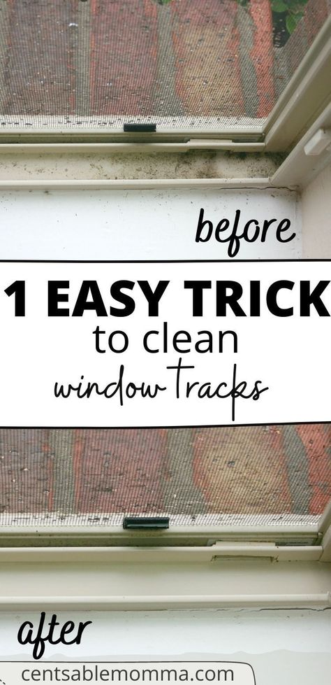 With just a little vinegar and some Q-tips, you can clean all the dirt out of your Window Tracks. Super simple! Check out these tips to find out how to make the job easy. #cleaninghacks #cleaning Cleaning Outside Windows, Clean Outdoor Windows, Cleaning Window Screens, How To Clean Stone, Window Cleaning Tips, Clean Window Blinds, Cleaning Window Tracks, Home Maintenance Tips, Clean Window