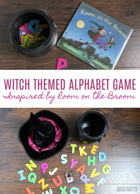 Halloween Literacy, Halloween Lesson, Alphabet Game, Julia Donaldson, Room On The Broom, Halloween Kindergarten, Preschool Alphabet, Halloween Week, Halloween Classroom