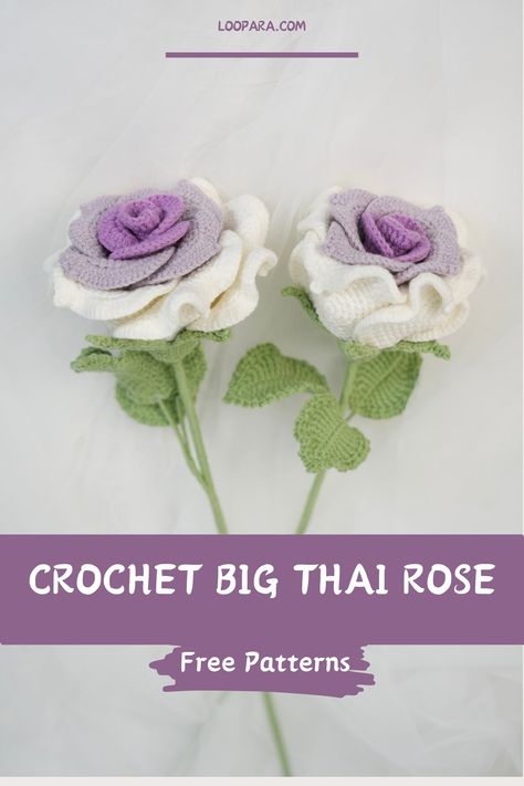 Crochet Big Rose Free Pattern, Rose Crochet Pattern Free, Crochet Flowers Free Pattern Easy, Crochet Roses Free Pattern, Free Crochet Rose Pattern, Easy Crochet Rose, Rose Step By Step, Crochet Rose Pattern, Yarn Project