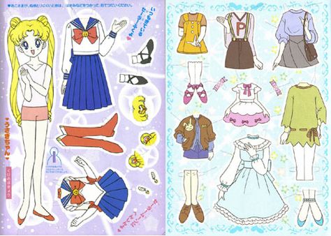 Ragam: Nostalgia Yuk! Ini Dia Permainan Paling Ngehits Di Tahun 90-an - 2. Bongkar Pasang | Vemale.com Sailor Moon Official Art, Sailor Moon Official, Fashion Paper Dolls, Bongkar Pasang, Sticker Books, Sakura Card Captor, Sakura Card, Anime Inspired Outfits, Card Captor