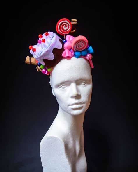 Candy Headband, Candy Costumes, Crazy Hat Day, Candy Dress, Crown Cake, Coffee Truck, Handmade Candy, Cake Candy, Diy Kostüm