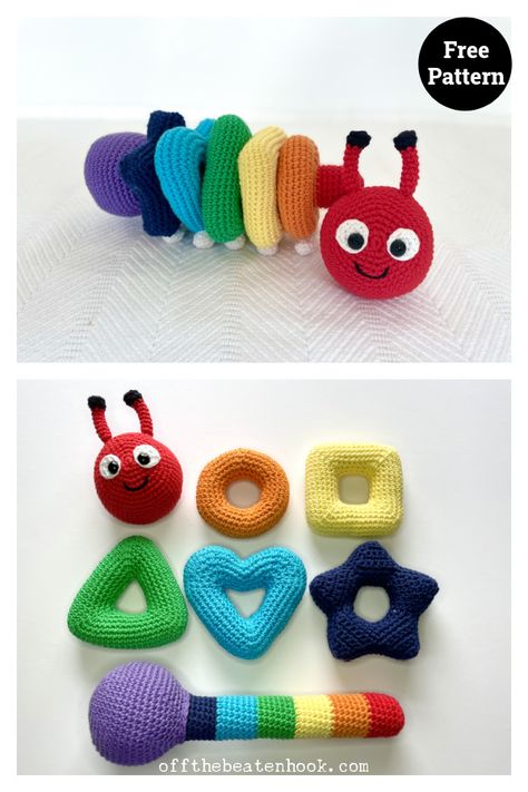 Caterpillar Stacking Toy Free Crochet Pattern Childhood Toys 2000s, Crochet Stacking Toy, Kids Learning Toys, Hand Muff, Crochet Toddler, Crochet Clothing And Accessories, Crochet Home Decor, Stacking Toys, Childhood Toys