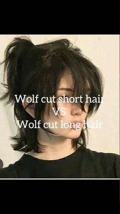 Aesthetic Wolfcut, Wolf Cut Short Hair, Wolf Cut Short, Wolf Cut Long Hair, Haircut Ideas Trendy, Tomboy Haircut, Wolf Cut Long, Cut Long Hair, Cute Wolf