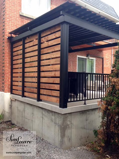 Wall Pergola, Outdoor Covered Patio, Pergola Pictures, Exterior Drawing, Patio Deck Designs, Wood Pergola, Pergola Design, Backyard Privacy, Paint Modern