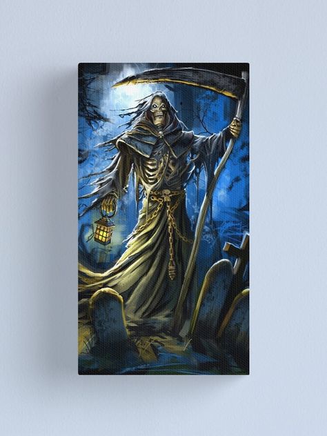 Grim Reaper Pictures, Graveyard At Night, The Grim Reaper, The Grim, Grim Reaper, Featured Art, Graveyard, Full Moon, Print Images