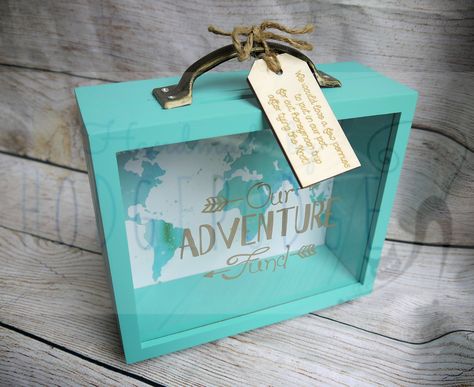 Adventure Fund, Wedding Fund, Travel Fund, Diy Shadow Box, Wedding Adventure, Travel Crafts, Swarovski Crystal Hearts, Diy Crafts To Do, Ideal Wedding