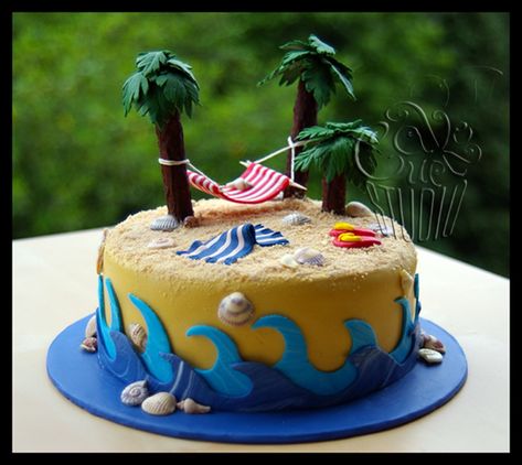 Coconut Party, Ocean Birthday Cakes, Island Birthday, Tropical Cake, Island Cake, Beach Themed Cakes, Isla Margarita, Tropical Birthday Party, Island Party