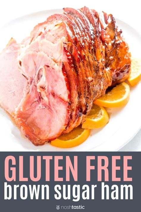 Oven Baked Ham, Brown Sugar Ham Glaze, Sugar Ham Glaze, Easy Baked Ham, Easy Ham Glaze, Sugar Ham, Gluten Free Ham, Brown Sugar Ham, Ham Glaze Brown Sugar