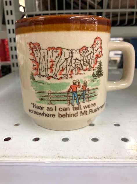 Because Butts. Found At Savers In St. Louis, MO. It Didn’t Come Home With Me, But Only Because I Already Have Too Many Thrifted Coffee Mugs Weird Things, Resting Place, St Louis Mo, Cool Inventions, Come Home, General Store, St Louis, Second Hand, Coffee Mugs