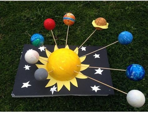 Solar System Projects For Kids 3rd, Solar System Model Project, Solar System Projects For Kids, Planet Crafts, Planet Project, Solar System For Kids, Space Crafts For Kids, Solar System Model, Solar System Projects