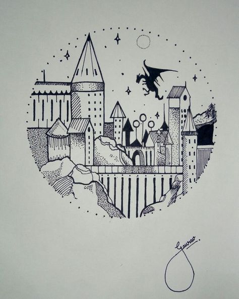 Newest Photos ink drawing doodles Thoughts Learning how to draw having toner not the same as mastering pad drawing. The obvious variation is that you can do not d #doodles #drawing #ink #Newest #Photos #Thoughts #obvious Hogwarts Drawing, Hogwarts Tattoo, Dragon Flying, Art Harry Potter, 심플한 그림, Doodle Doodle, Art Sketches Doodles, Harry Potter Tattoos, Drawing Tattoo