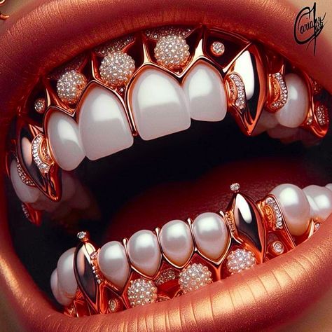 Diamond Fangs Grills, Vampire Grillz, Fang Grillz, Pop Art Lips, Lips Art Print, Grillz Teeth, Diamond Teeth, Custom Grillz, Lip Wallpaper