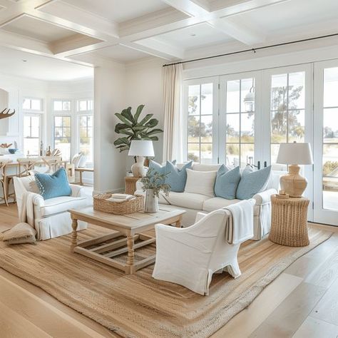 A Harmonious Coastal Retreat Home Concept Interior Design Florida Home, Coastal Grandmother House Interior, European Coastal Interior Design, Charleston Inspired Home, Florida Beach House Interior, Coastal Florida Home, Coastal Condo Interior Design, East Coast Interior Design, Florida Cottage Interior