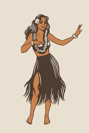 Hawaiian Girl Tattoos, Hula Girl Tattoos, Traditional Tattoo Arm, Mass Effect Tattoo, Traditional Mermaid Tattoos, Tiki Tattoo, Pin Up Drawings, Hawaii Pictures, Tiki Art