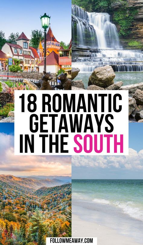 18 Interesting Weekend Getaways In The South - Follow Me Away Weekend Getaways In The South, Weekend Getaways For Couples, Best Weekend Trips, Southern Travel, Couples Travel, Best Weekend Getaways, Romantic Weekend Getaways, Usa Travel Guide, Travel Blogging