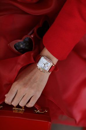 THE DECO DIAMOND CAROUSEL // MICHELE WATCHES Red Aesthetics, Wholesale Clothing Distributors, Colors Aesthetic, Michele Watches, London Townhouse, Rainbow Topaz, I See Red, Atlantic Pacific, Red Watch