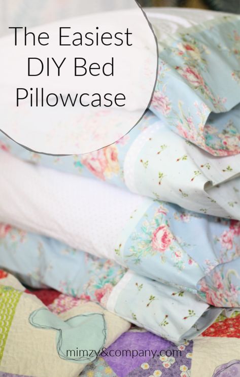 THE easiest bed pillowcase to sew - the roll-up or burrito method. • mimzy & company Sewing Pillowcases For Beginners, Diy Pillowcases Tutorial, Ruffled Pillow Cases Diy, Easy Pillow Cases To Sew, Pillowcase Diy, Sew A Pillowcase, Easy Pillowcase, Homemade Pillow Cases, Burrito Pillowcase