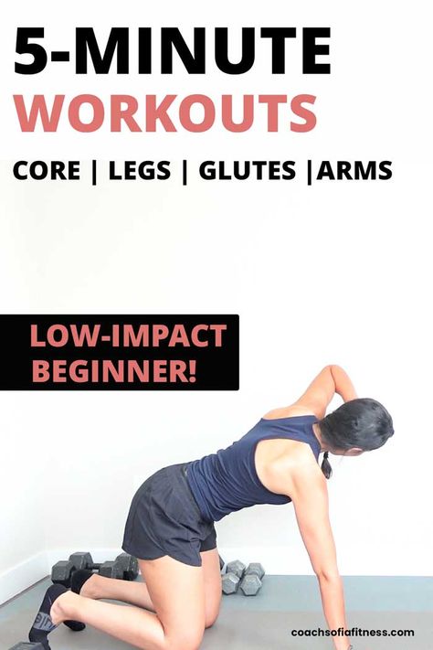 Discover 4 amazing 5-minute home workouts to strengthen your core, abs, legs and glutes! Arms And Shoulders Workout, Core Routines, Home Workouts For Beginners, Core Routine, Workouts For Beginners, Shoulders Workout, Warm Up Routine, Strengthen Your Core, Glute Workout