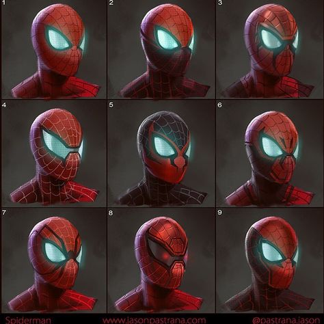 There are so many mask variations for each hero.But I think Logan is the  coolest what about you?-Credit: @pastrana.jason-Turn on post  ....superheronow is sharing instagram posts and you can see pictures video  posts and on this media post page. Spiderman Fanart, All Spiderman, Marvel Concept Art, Spiderman Mask, Spiderman Suits, Bd Art, Spiderman Costume, Spiderman Artwork, Spider Art