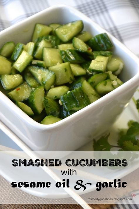 Smashed Cucumbers, Cold Sesame Noodles, Smashed Cucumber Salad, Chicken Spring Rolls, Mini Cucumbers, Authentic Chinese Recipes, Dumplings For Soup, Cucumber Recipes, Garlic Recipes