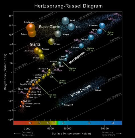 Quite a nice Hertzsprung-Russell diagram - Physics, Space Science and Theories - Stargazers Lounge Observational Astronomy, Galaxy Sleeve, Hr Diagram, Science Inspiration, Physics Facts, Astronomy Facts, Scatter Plot, Astronomy Pictures, Science Space