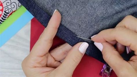 How to Hand Sew a Hem: 14 Steps (with Pictures) - wikiHow How To Hem Pants By Hand Step By Step, How To Sew A Hem By Hand, How To Sew A Hem, Hem Tape How To Use, Hem Stitch By Hand, Hem Pants By Hand, Working On Vacation, Repairing Clothes, Hem By Hand