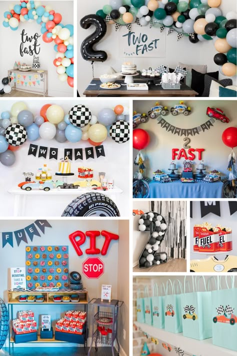 2 Year Birthday Theme Boy Cars, Two Fast 2 Curious Birthday Party Boy, Birthday Party Themes Unique, Food Themed Birthday Party, 2nd Birthday Party For Boys Themes, Two Fast Two Curious Birthday Party Boy, Unique 2nd Birthday Themes, Two Year Old Birthday Party Boy, 2 Fast 2 Curious Birthday