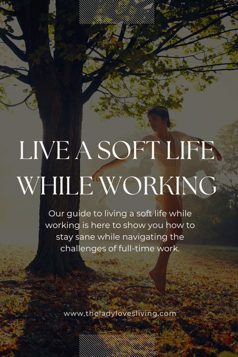 In today's fast-paced world, the demands of a full-time job often leave us yearning for a sense of balance, comfort, and relaxation. But fear not! Our guide to living a soft life while working 9 to 5 is here to show you how it's possible to embrace the concept of a "soft life" while efficiently navigating the challenges of full-time work. === relaxation aesthetic, soft life, self care, self care ideas, better self, self time, healthy habits, personal life, good energy Relaxation Aesthetic, Self Time, Brand Pillars, Soft Life Aesthetic, Working 9 To 5, Simplicity In Life, The Soft Life, A Soft Life, Soft Living