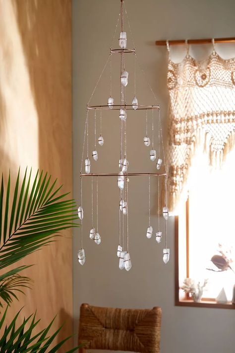 Crystal Garland, Soft Rose, Rose Gold Chain, Mirror Wall Art, Aura Quartz, Healing Crystal, Crystal Chandelier, Wind Chimes, Wall Tapestry