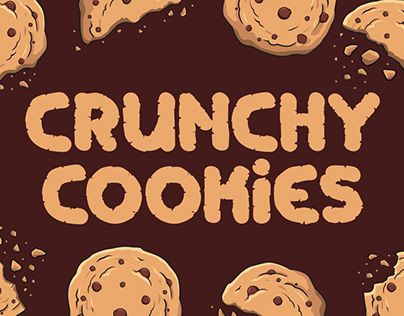 Cookie Font, Branding Stickers, Typography Fonts Alphabet, Cookie Display, Font Creator, Graphic Design Portfolio Inspiration, Story Books Illustrations, Crunchy Cookies, Story Books