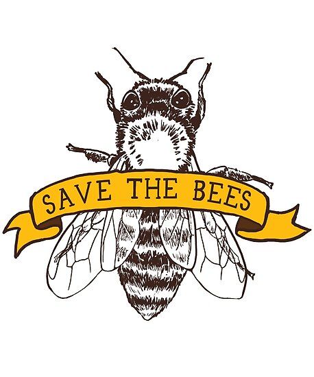 "Save The Bees!" Poster by comfykindness | Redbubble I Love Bees, Bee Sticker, Bee Friendly, 1 Tattoo, Bee Art, Japanese Embroidery, Create Awareness, Save The Bees, Bees Knees