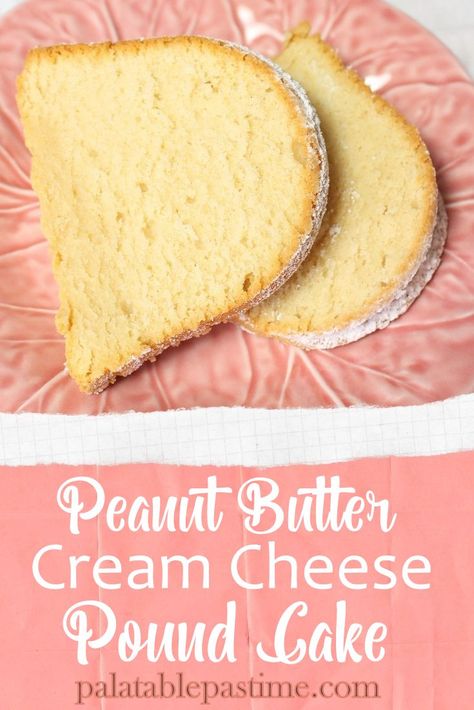 Peanut Butter Cream Cheese Pound Cake takes  nut butter to the Bundt cake  pan with the added richness of cream cheese. Peanut Butter Pound Cake Recipe, Peanut Butter Pound Cake, Peanut Butter Cream Cheese, Cream Cheese Pound Cake Recipe, Apple Oatmeal Cookies, Butter Pound Cake, Peanut Butter Cream, Cheese Pound Cake, Cream Cheese Desserts