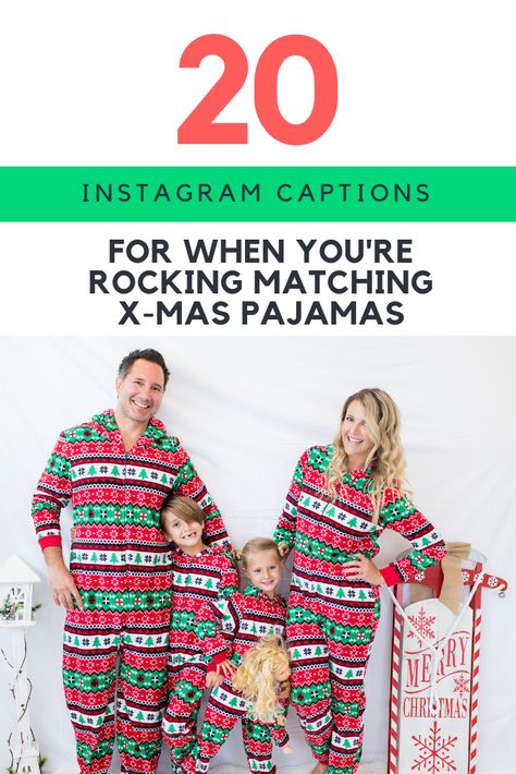 25 Insta Captions for When You’re Rocking Matching Xmas Pajamas Matching Xmas Pajamas, Pajamas Quotes, Christmas Instagram Captions, Funny Christmas Captions, Christmas Captions For Instagram, Matching Christmas Jammies, Let's Stay Home, Christmas Pjs Family, Christmas Instagram