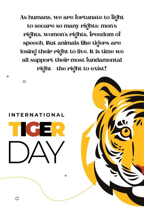 International Tiger Day Quotes! International Tiger Day, Tiger Facts, Tiger Day, Tiger Illustration, Teacher Guides, Wild Life, Womens Rights, Tigers, Fun Facts