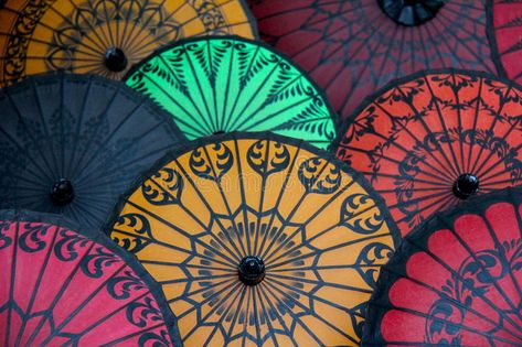 Pathein Umbrella, Myanmar Photo, Pathein, Umbrella Drawing, Corporate Business Card Design, Digital Design Trends, Paper Umbrellas, Image Paper, Yangon