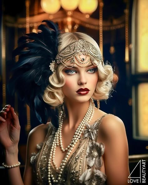 Odd Images, 1930s Aesthetic, Gatsby Makeup, Estilo Charleston, Gatsby Party Outfit, Look Gatsby, 20s Hair, 1920s Makeup, Gatsby Look