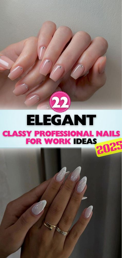 Find the perfect balance of sophistication and style with classy professional nails for work, ideal for enhancing your office outfit with elegant nail designs. Professional Nails For Work, American Manicure Nails, Professional Nail Designs, American Manicure, Nails For Work, Neutral Nail Designs, Sophisticated Nails, Office Nails, Elegant Manicure