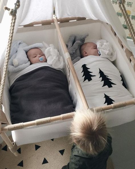 Double the trouble? These day it isn't difficult or expensive to create trendy, gender neutral (if preferred) gorgeous twins nurseries. Everything Baby, Baby Family, Twin Babies, Baby Boy Names, Future Baby, Future Kids, Baby Fever, 귀여운 동물, Baby Pictures