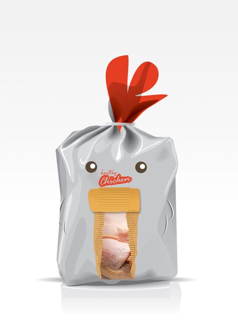 Chicken Package  Art Direction, Illustration, Packaging Meat Packaging Design, Chicken Packaging, Window Packaging, Meat Packaging, Unique Packaging Design, Chicken Brands, Unique Business Ideas, Chicken Logo, Egg Packaging