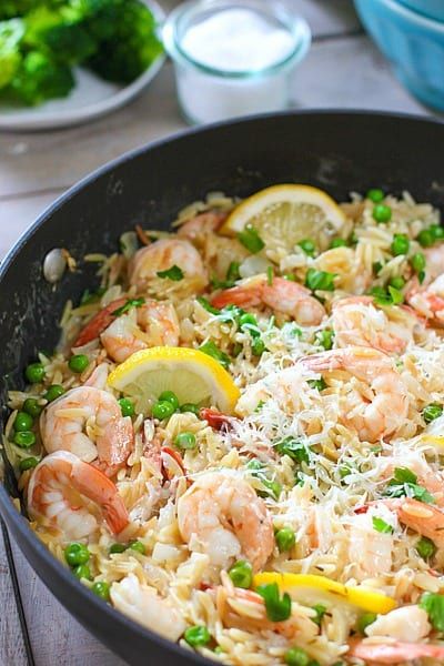 One Pot Shrimp And Orzo, Prawn Orzo Recipes, Shrimp And Orzo Recipes Dinners, Prawn Orzo, Shrimp Orzo Recipes, Orzo And Shrimp, Orzo Dinner, Shrimp And Orzo, Orzo Skillet