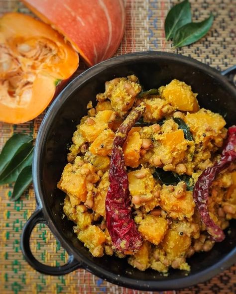 Pumpkin, Erissery, red pumpkin, mathan Erissery Cabbage Poriyal, Indian Sides, Vegetarian Platter, Red Pumpkin, Pumpkin Varieties, Indian Veg Recipes, Red Pumpkins, Pumpkin Curry, Regional Food