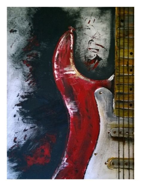 Guitar Painting On Canvas, Guitar Art Painting, Etsy Drawing, Instruments Art, Mcm Art, Guitar Painting, Music Painting, Musical Art, Guitar Art