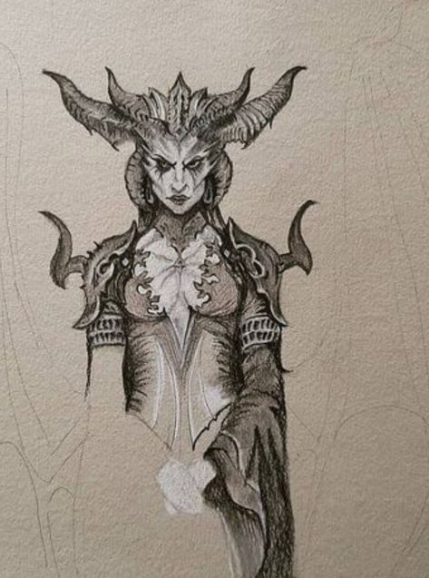 Diablo Drawing, Lilith Sketch, Lilith Diablo, Mystical Art, Female Character, Mermaid Art, Female Character Design, Tattoo Inspo, Mermaid