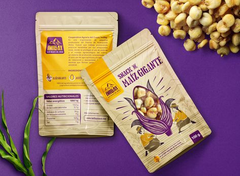 Corn Packaging Design, Makhana Packaging, Corn Packaging, Design Kemasan, Snack Packaging Design, Quinoa Snacks, Chips Packaging, Corn Design, Popcorn Packaging