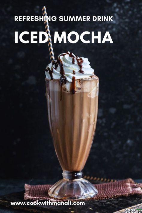 Make this easy and refreshing Iced Mocha on a hot summer day! It’s made with easily available ingredients and is the perfect way to cool down on a hot day. Add a scoop of ice cream to make it creamier. Dark Chocolate Recipes, Healthy Dark Chocolate, Ice Cream Menu, Lemon Bowl, Mexican Chocolate, Iced Mocha, Chocolate Malt, Malted Milk, Milkshake Recipes