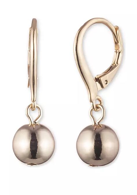 Lauren Ralph Lauren Gold-Tone Ball Drop Earrings | belk Daily Earrings, Ball Drop Earrings, Twisted Bracelet, Ball Drop, Pearl Jewelry Sets, Classic Earrings, Leverback Earrings, Designer Fashion Jewelry, Fashion Jewelry Earrings