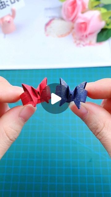 Origami Butterfly Ring, Butterfly Ring Origami, Diy Paper Rings, Origami Ring, Paper Ring, Butterfly Ring, Diy Rings, Paper Crafts Diy, Handmade Paper